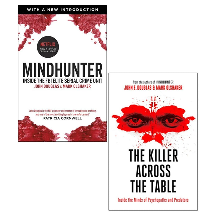 John Douglas Collection 2 Books Set(Mindhunter & The Killer Across the Table)
