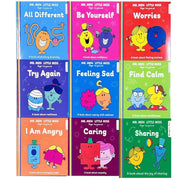 Mr Men and Little Miss Discover You 9 Books Collection Set By Roger Hargreaves(All Different ,I Am Angry, Sharing, Feeling Sad, Worries ,Find Calm ,Caring ,Try Again & Be Yourself) - The Book Bundle