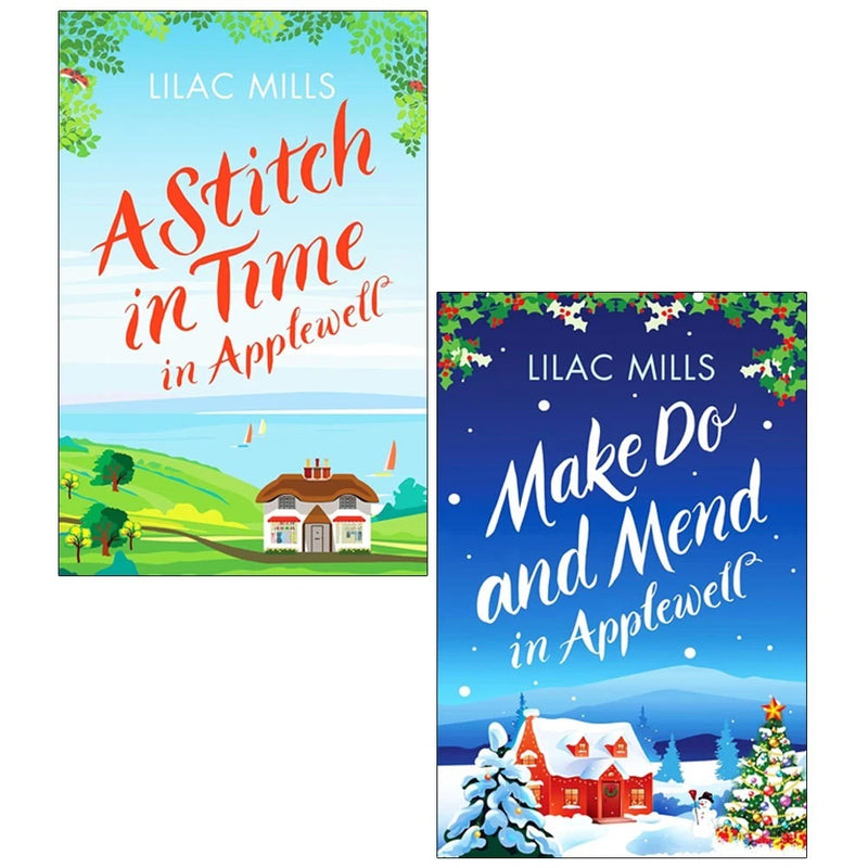 Applewell Village Series Collection 2 Books Set by Lilac Mills(Make Do and Mend in Applewell & A Stitch in Time in Applewell) - The Book Bundle
