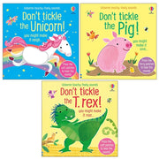 Usborne Don't Tickle Collection 3 Books Set by Taplin Sam(Don't Tickle the Unicorn! ,Don't Tickle The Pig! &Don't tickle the T. rex!) - The Book Bundle
