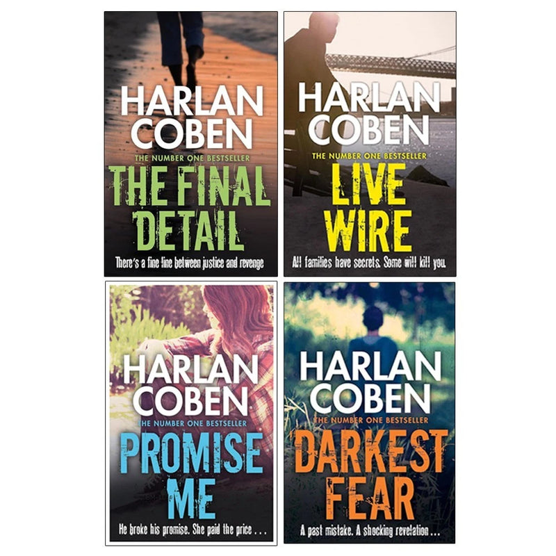 Myron Bolitar Series Collection4 Books Set by Harlan Coben( The Final Detail , Darkest Fear,  Promise Me  & Live Wire) - The Book Bundle
