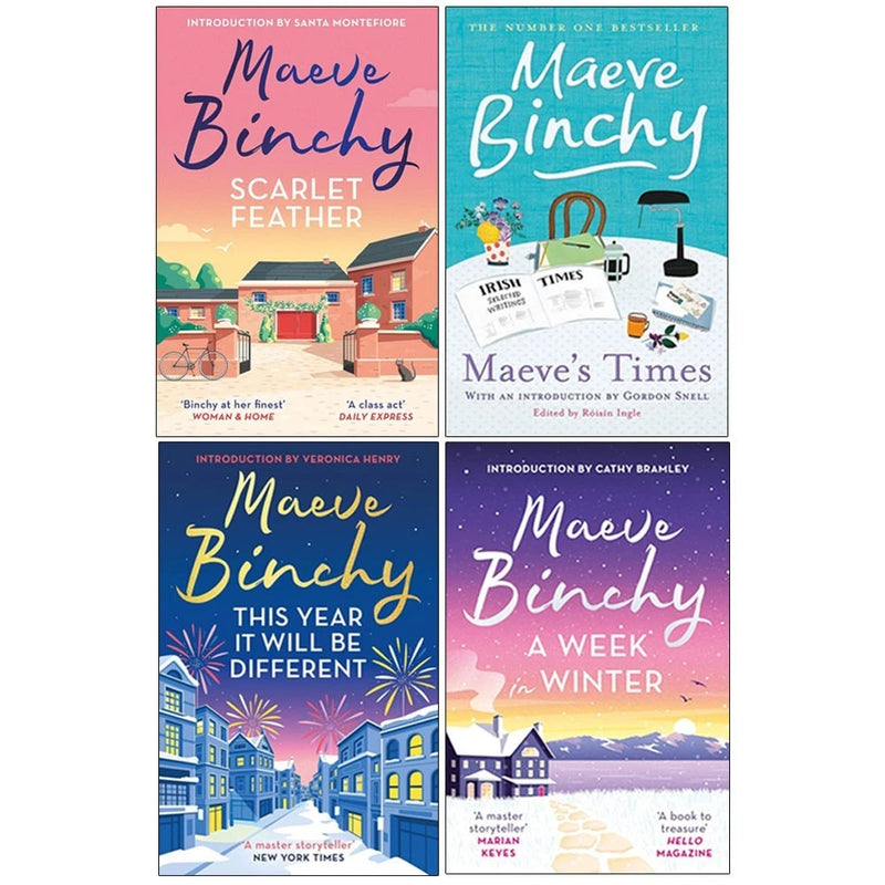 Maeve Binchy Collection 4 Books Set(This Year It Will Be Different,Maeve's Times,A Week in Winter &Scarlet Feather) - The Book Bundle