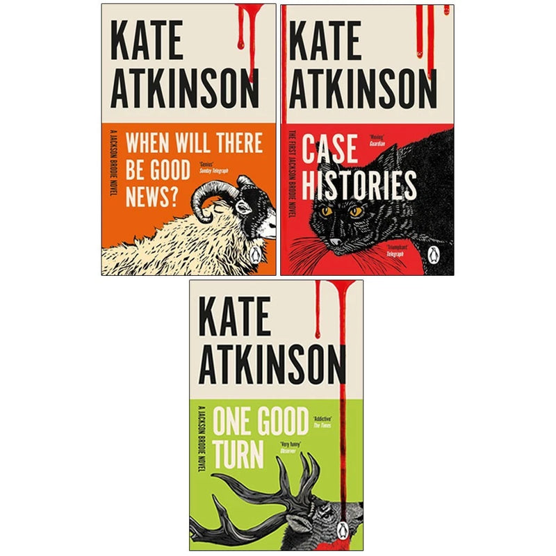 Jackson Brodie Series 3 Books Collection Set by Kate Atkinson(Case Histories,One Good Turn & When Will There Be Good News?) - The Book Bundle