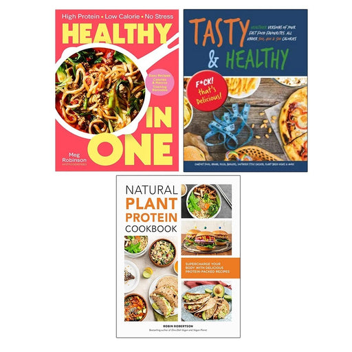 Healthy in One (HB), Natural Plant Protein Cookbook, Tasty & Healthy 3 Books Collection Set - The Book Bundle