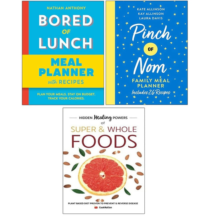 Bored of Lunch,Family Meal Planner, Hidden Healing Powers Super Whole 3 Books Collection Set - The Book Bundle