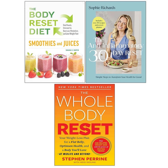 Anti-Inflammatory 30-day, Whole Body Reset, Body Reset Diet Smoothies 3 Books Collection Set - The Book Bundle