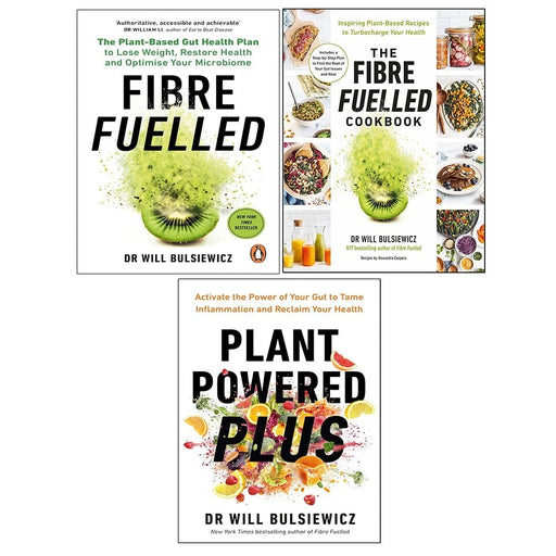 Dr Will Bulsiewicz Collection 3 Books Set(Fibre Fuelled,The Fibre Fuelled Cookbook & Plant Powered Plus) - The Book Bundle