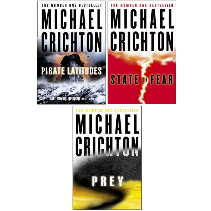 Michael Crichton Collection 3 Books Set(State of Fear,Prey  & Pirate Latitudes) - The Book Bundle