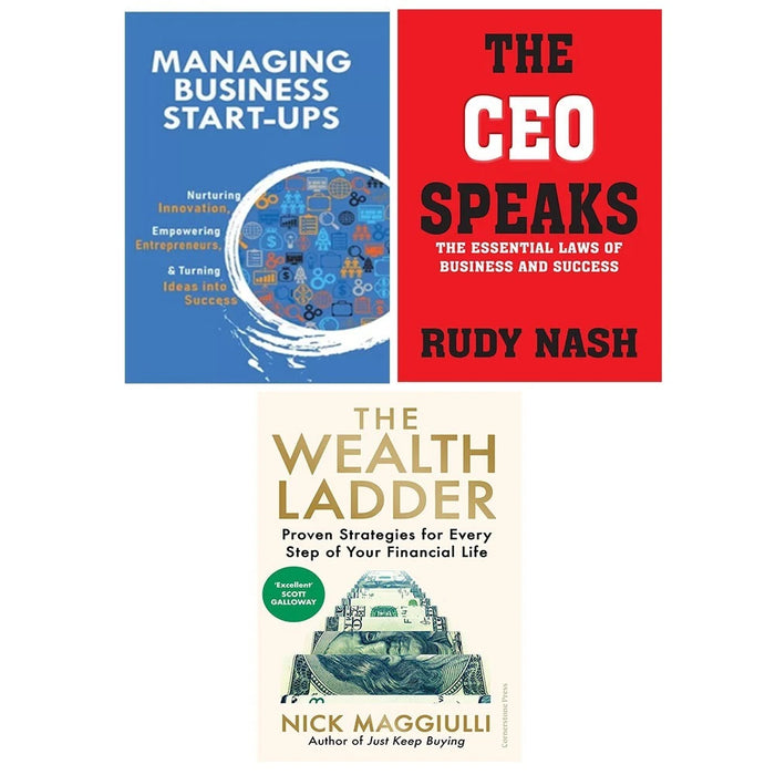 Wealth Ladder, Managing Business Start-Ups V.K.Stevin, The CEO Speaks 3 Books Collection Set - The Book Bundle