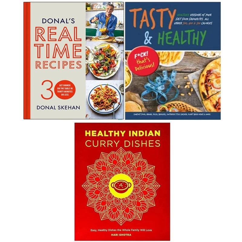 Donal's Real Time HB,Healthy Indian Curry Dishes, Tasty and Healthy 3 Books Collection Set - The Book Bundle