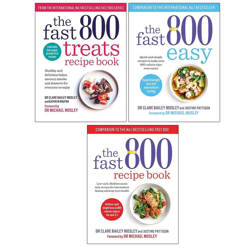 Fast 800 Series 3 Books Collection Set(The Fast 800 Treats Recipe Book, The Fast 800 Easy & The Fast 800 Recipe Book) - The Book Bundle