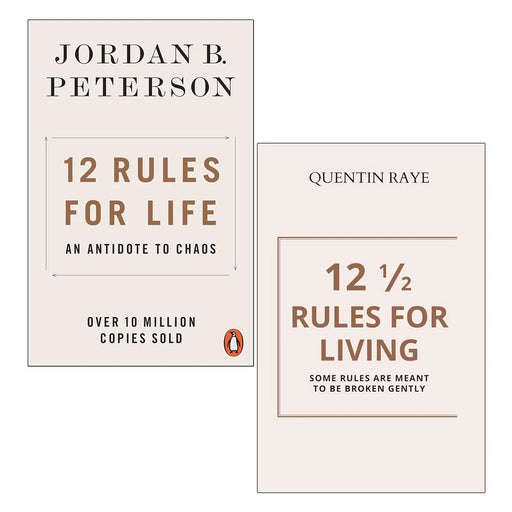 12 Rules for Life Jordan B Peterson, 12 1/2 Rules For Living Quentin Raye 2 Books Collection Set - The Book Bundle