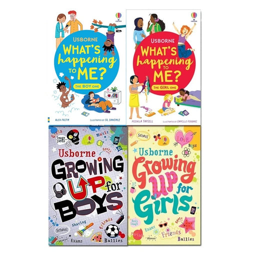 Growing Up for Girls & Boys Whats Happening to Me? 4 Books - Ages 9-14 - Paperback - Usborne - The Book Bundle