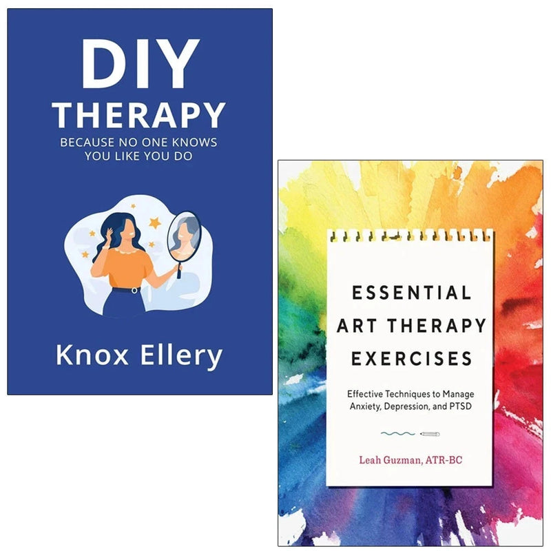 Essential Art Therapy Exercises,DIY Therapy Knox Ellery 2 Books Collection Set - The Book Bundle