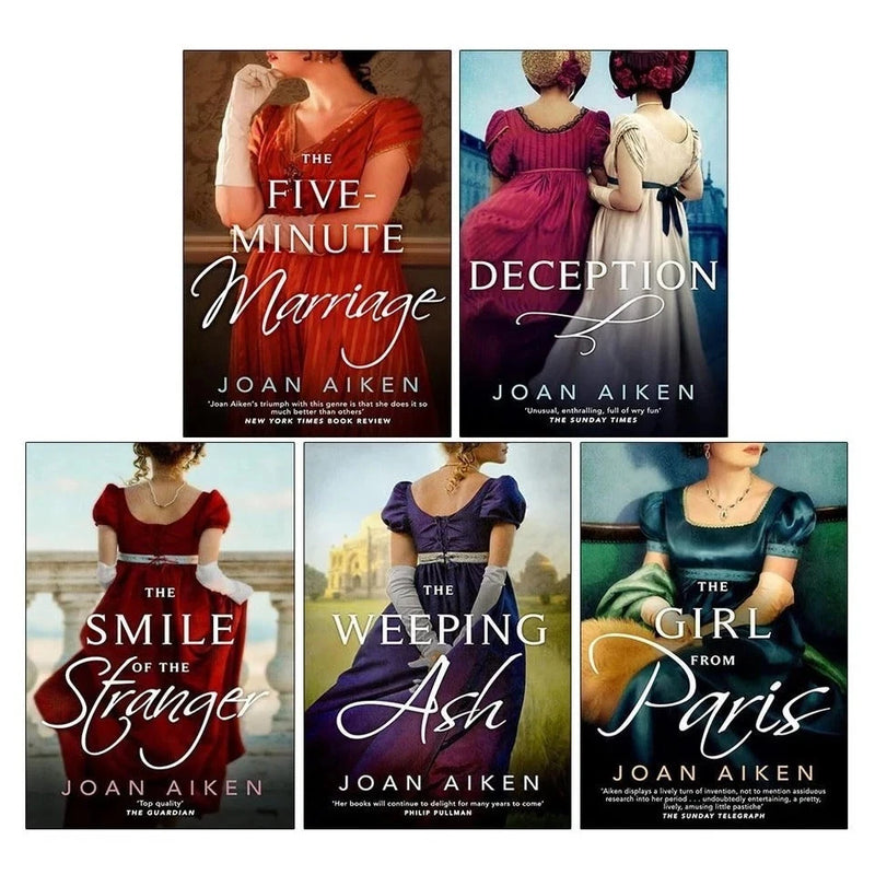 Joan Aiken 5 Books Collection Set(The Five-Minute Marriage ,Deception ,The Smile of the Stranger ,The Weeping Ash & The Girl from Paris) - The Book Bundle