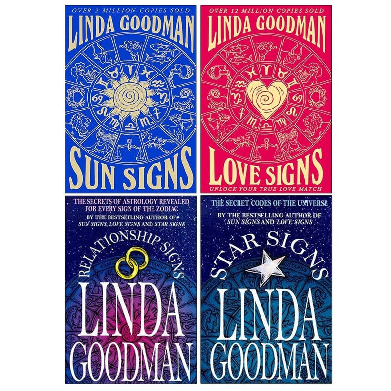 Linda Goodman Collection 4 Books Set(Sun Signs,Love Signs, Relationship Signs  & Star Signs) - The Book Bundle