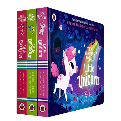 Ten Minutes to Bed Series 3 Books Collection Set By Rhiannon Fielding(Ten Minutes to Bed: Little Dragon, Ten Minutes to Bed: Little Dinosaur  & Ten Minutes to Bed Little Unicorn) - The Book Bundle