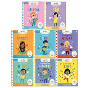 Campbell Little Big Feelings Series 8 books collection set by Campbell Books, featuring colorful covers on a shelf.