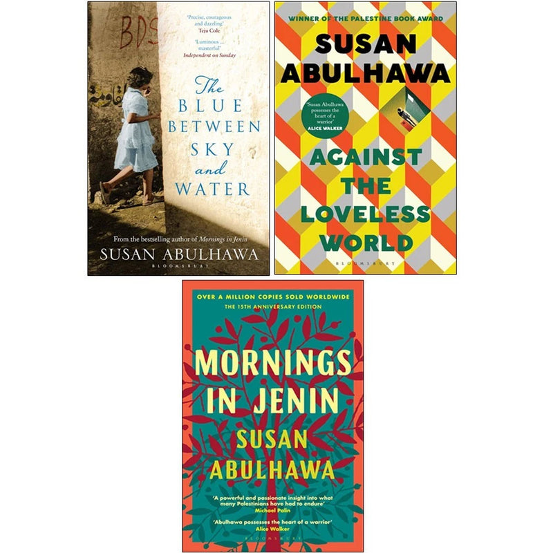 susan abulhawa Collection 3 Books Set(The Blue Between Sky and Water, Against the Loveless World &  Mornings in Jenin) - The Book Bundle