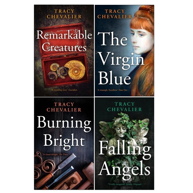 Tracy Chevalier Collection 4 Books Set(Remarkable Creatures, Falling Angels, The Virgin Blue & Burning Bright) - The Book Bundle