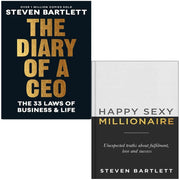 Steven Bartlett Collection 2 Books Set Diary of a CEO , Happy Sexy Millionaire - The Book Bundle