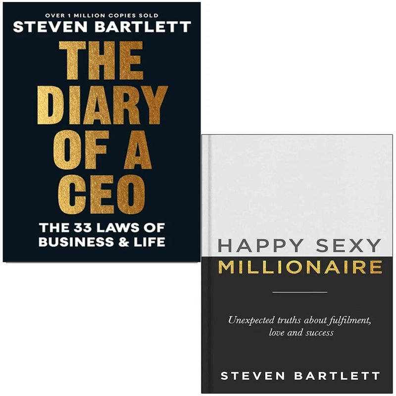 Steven Bartlett Collection 2 Books Set Diary of a CEO , Happy Sexy Millionaire - The Book Bundle