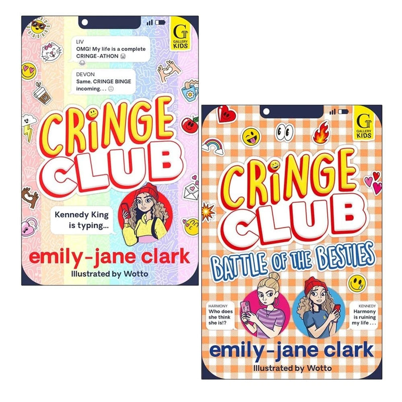 Cringe Club Series 2 Books Collection Set by Emily-Jane Clark(Cringe Club &  Battle of the Besties ) - The Book Bundle