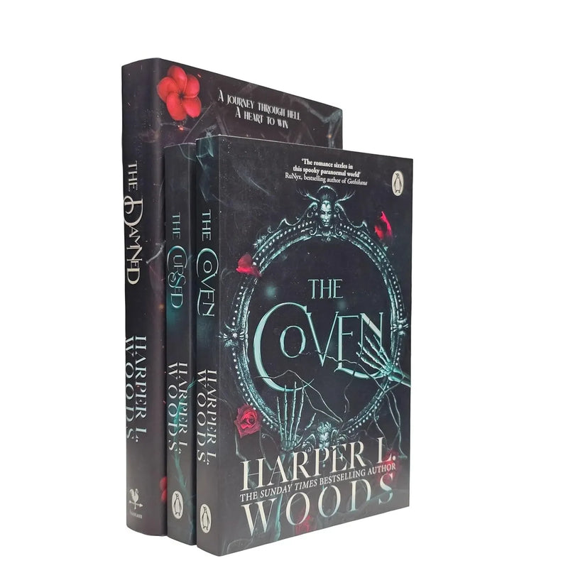 Coven of Bones Series by Harper L. Woods 3 Books Collection Set(The Coven ,The Cursed  & The Damned (Hardback)) - The Book Bundle