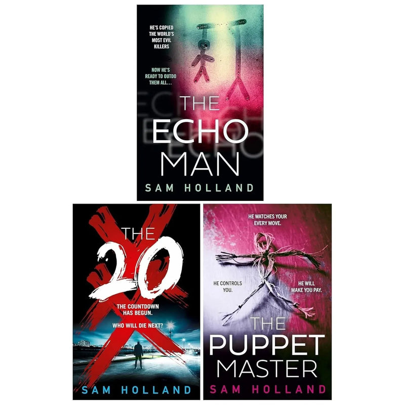 Major Crimes Series by Sam Holland 3 Books Collection Set (The Echo Man ,The Twenty & The Puppet Master) - The Book Bundle