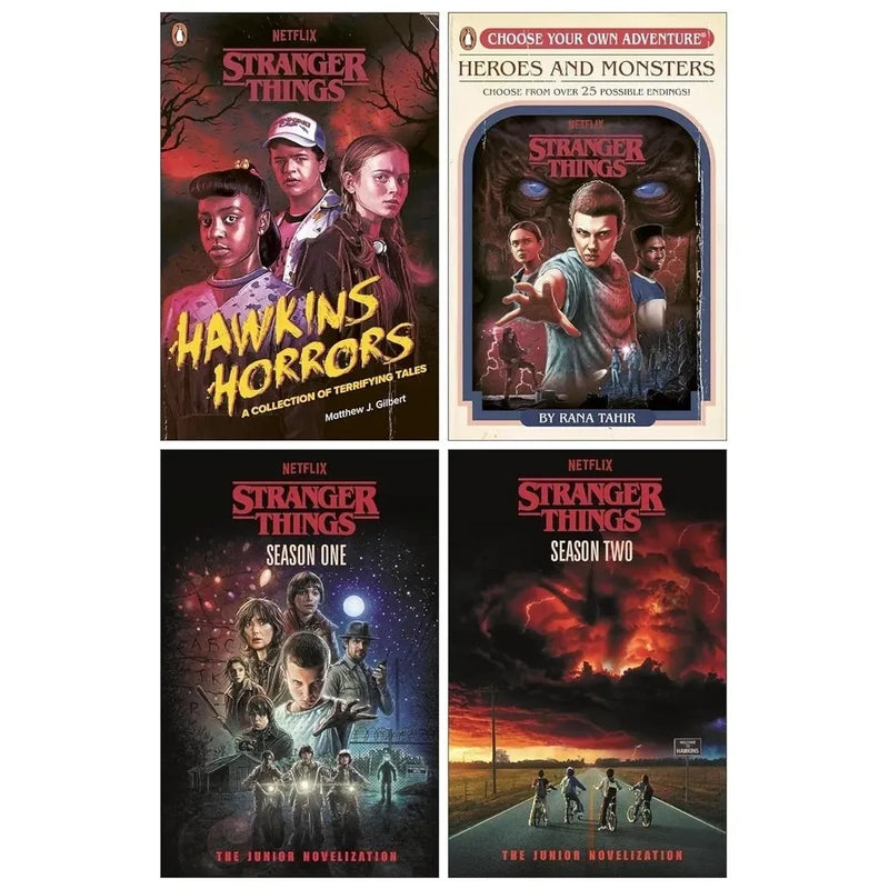 Stranger Things Collection 4 Books Set(Hawkins Horrors, Heroes and Monsters,Season One & Season Two) - The Book Bundle