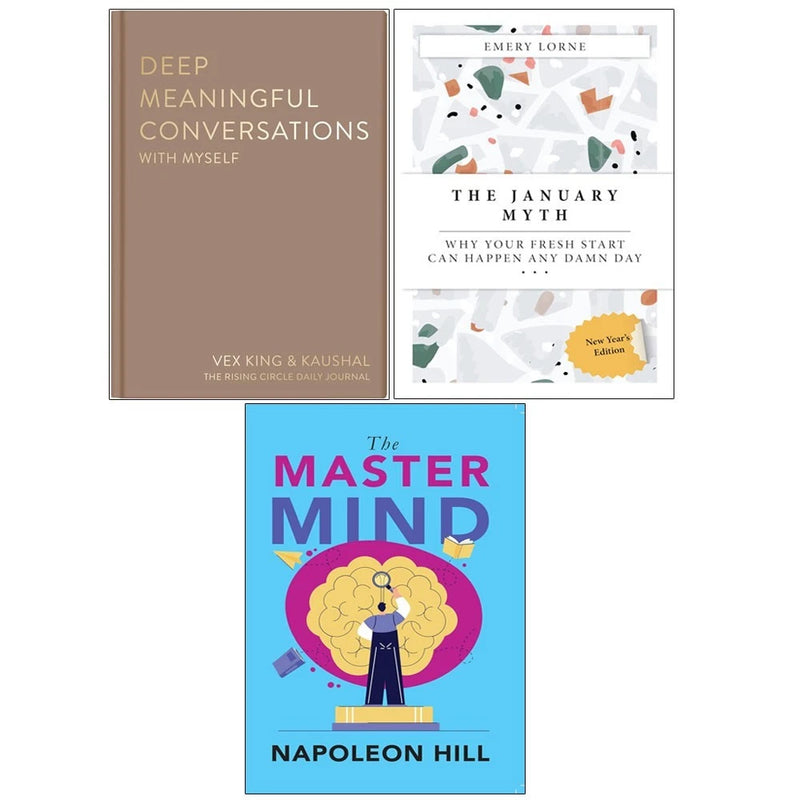 Deep Meaningful Conversations, JANUARY MYTH,Master Mind 3 Books Collection Set - The Book Bundle