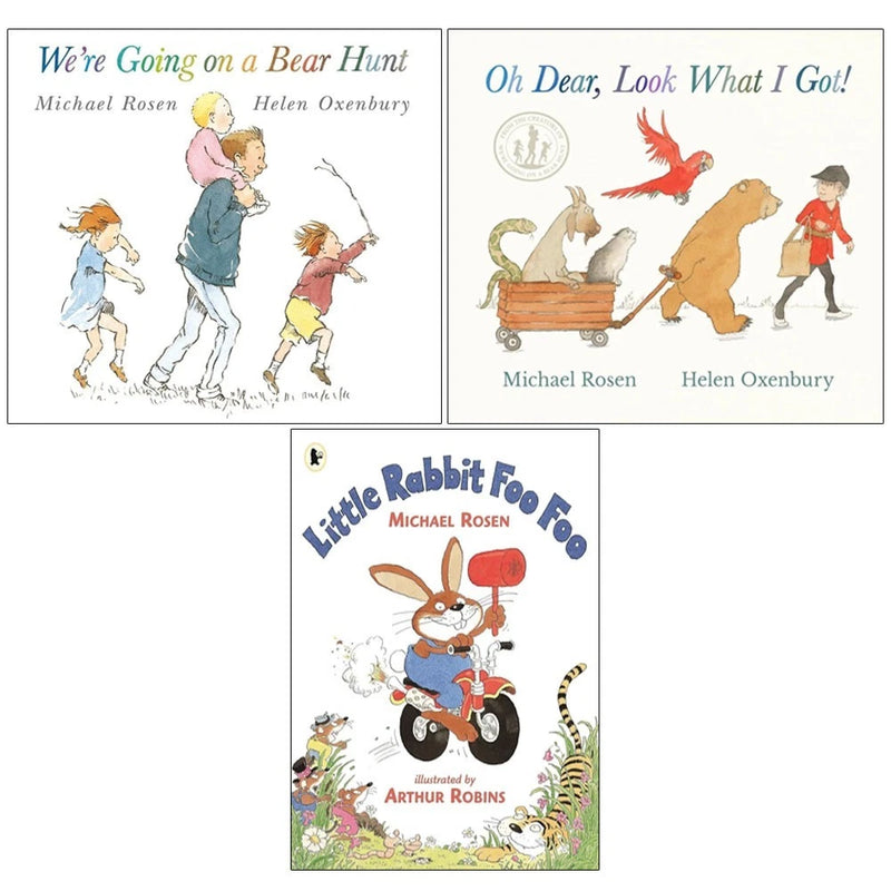 Michael Rosen Collection 3 Books Set (Little Rabbit Foo Foo, Oh Dear)