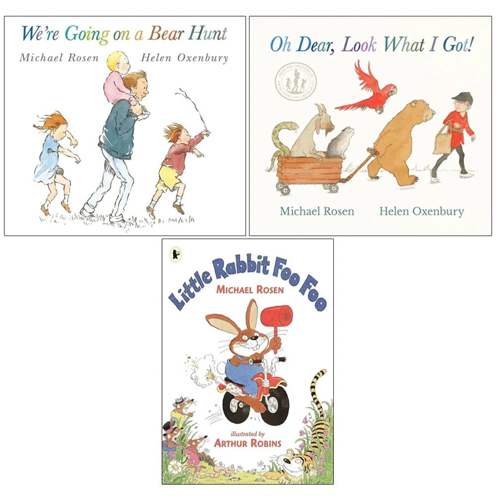 Michael Rosen Collection 3 Books Set (Little Rabbit Foo Foo, Oh Dear ...