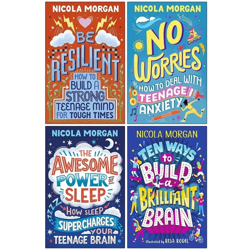 Nicola Morgan Collection 4 Books Set(Be Resilient,No Worries,Awesome Power of Sleep & Ten Ways to Build a Brilliant Brain) - The Book Bundle