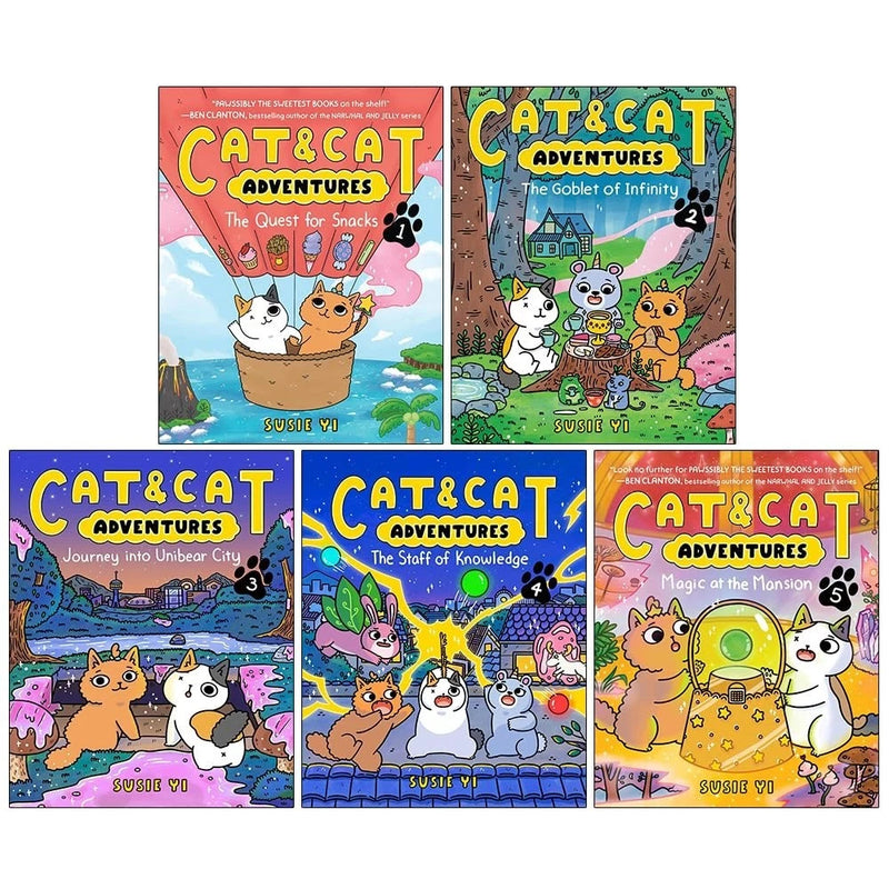 Cat & Cat Adventures Series 5 Books Collection Set By Susie Yi - The Book Bundle