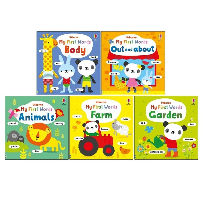 Usborne My First Words Collection 5 Books Set By Fiona Watt - The Book Bundle