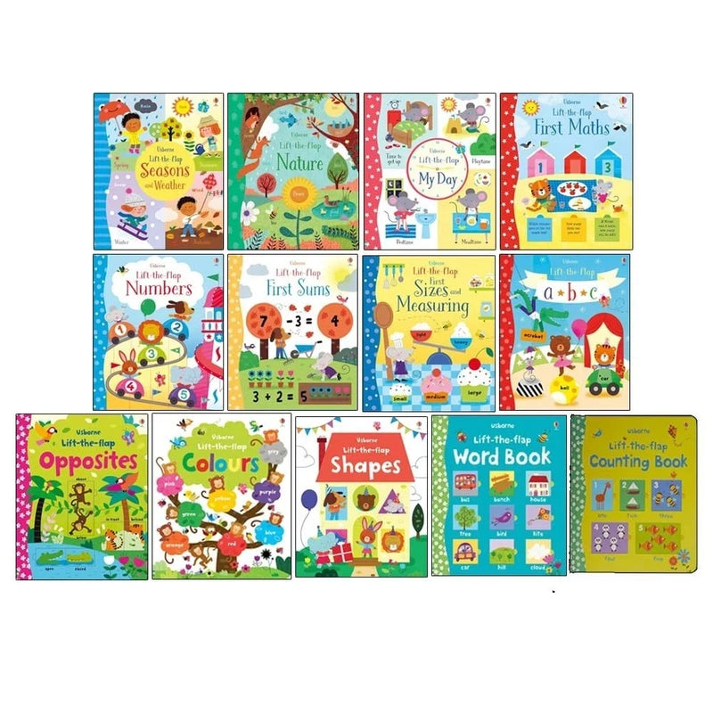 Lift the flap Series 13 Books Collection Set(First Maths,Nature,My Day,Numbers) - The Book Bundle