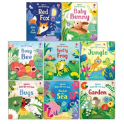 Little Lift and Look 8 Books Collection Set By Anna Milbourne(Red Fox,Baby Bunny,Busy Bee,Spotty Frog, Jungle ,Bugs,Under the Sea & Garden) - The Book Bundle