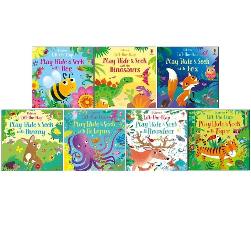Play Hide and Seek Collection 7 Books Set By Sam Taplin( Bee ,Dinosaurs,Fox, Bunny ,Octopus,Reindeer & Tiger) - The Book Bundle