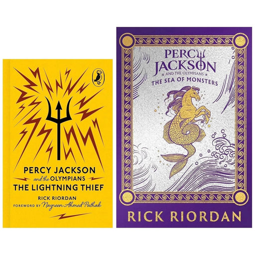 Percy Jackson and the Olympians By Rick Riordan 2 Books Collection Set (The Lightning Thief &  The Sea of Monsters) - The Book Bundle