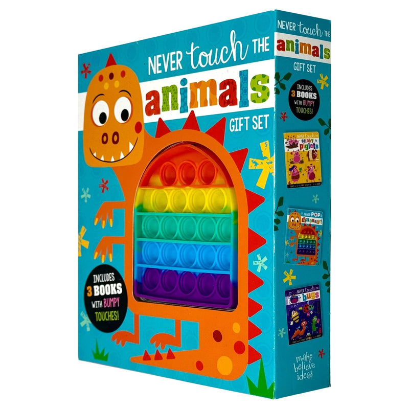 Never Touch The Animals Gift Set 3 books with Bumpy Touches Box set(Never Touch the Stinky Piglets, Never Pop a Dinosaur & Never Touch the Bugs) - The Book Bundle
