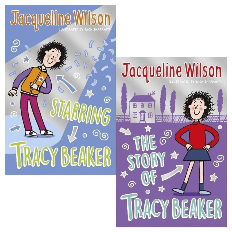 Tracy Beaker 2 Books Collection Set by Jacqueline Wilson (The Story of Tracy Beaker  & Starring Tracy Beaker) - The Book Bundle