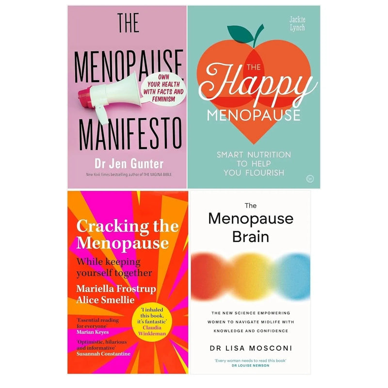 Menopause Manifesto, Cracking the Menopause, Brain,Happy Menopause 4 Books Collection Set - The Book Bundle
