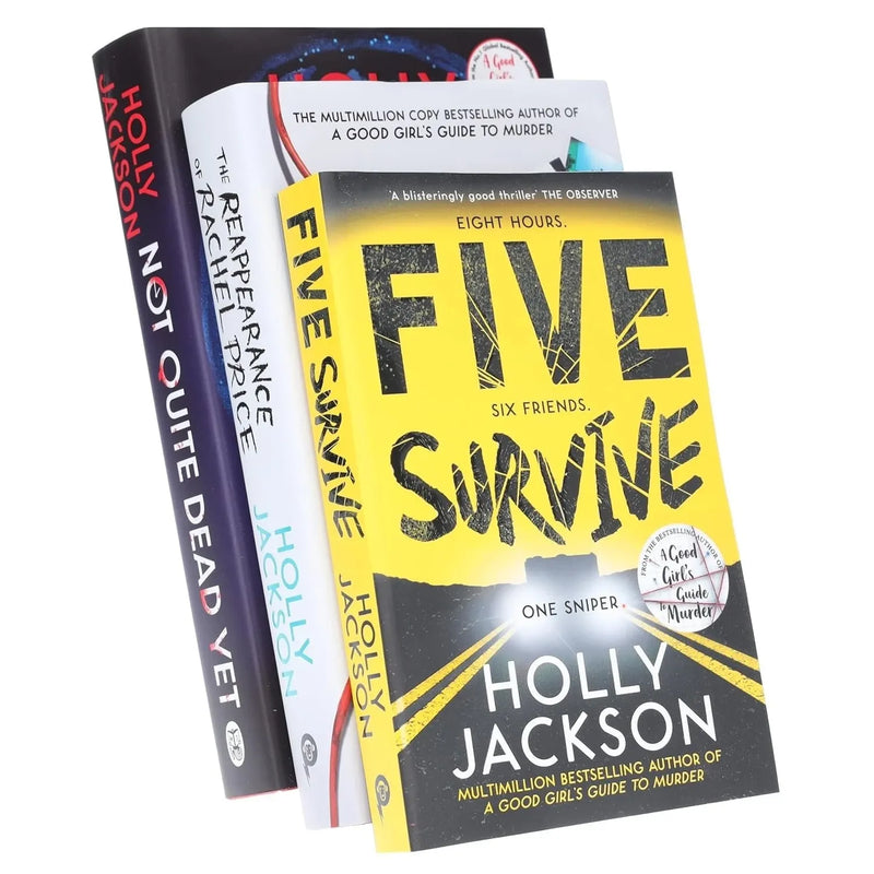 Holly Jackson's 3 Books Collection Set(The Reappearance of Rachel Price,Five Survive &  Not Quite Dead Yet ) - The Book Bundle