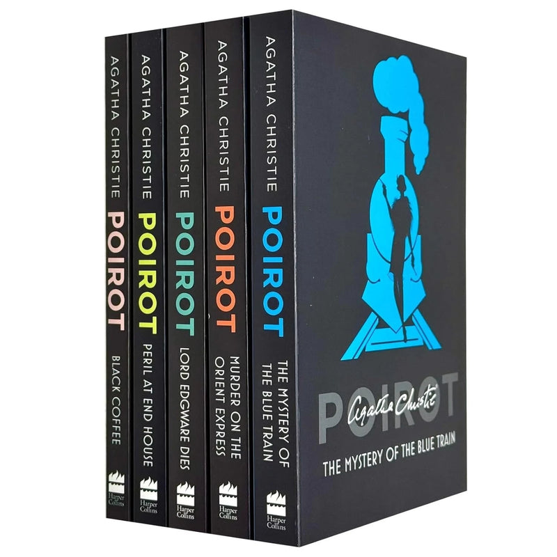 Hercule Poirot Series 5 Books Collection Set By Agatha Christie (Black Coffee, Peril at End House, Lord Edgware Dies, Murder on the Orient Express & The Mystery of the Blue Train) - The Book Bundle