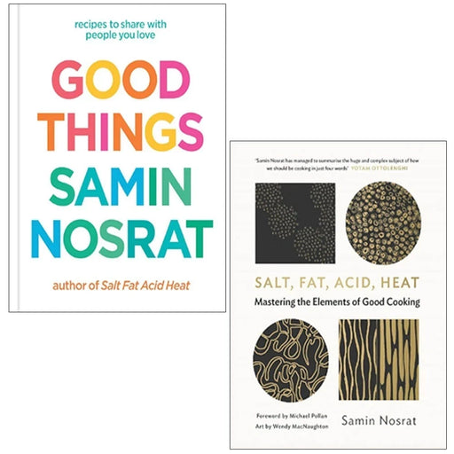 Samin Nosrat 2 Books Collection Set(Good Things & Salt,Fat, Acid, Heat) - The Book Bundle
