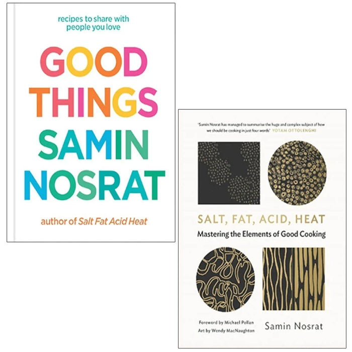 Samin Nosrat 2 Books Collection Set(Good Things & Salt,Fat, Acid, Heat) - The Book Bundle