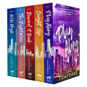 Set of five fiction paperback books from the Windy City Series by Liz Tomforde, featuring colorful cover art and contemporary design.