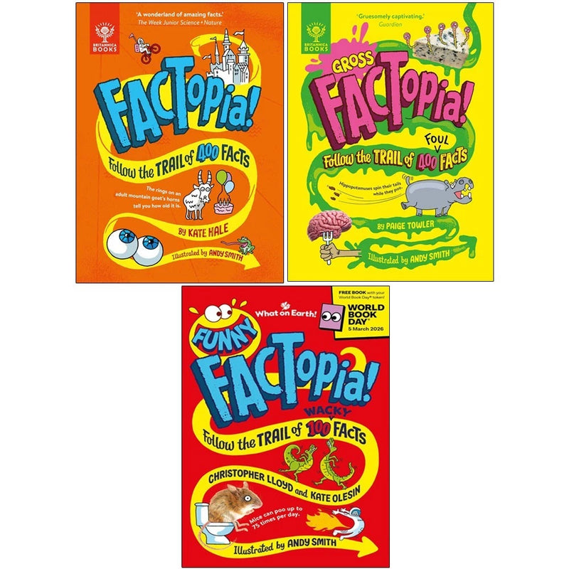 FACTopia Series 3 Books Collection Set Funny FACTopia!: World Book Day 2026 - The Book Bundle