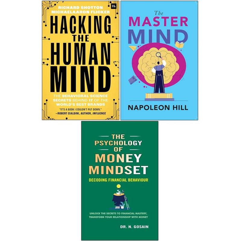 Hacking the Human Mind,Master Mind,Psychology of Money 3 Books Collection Set - The Book Bundle